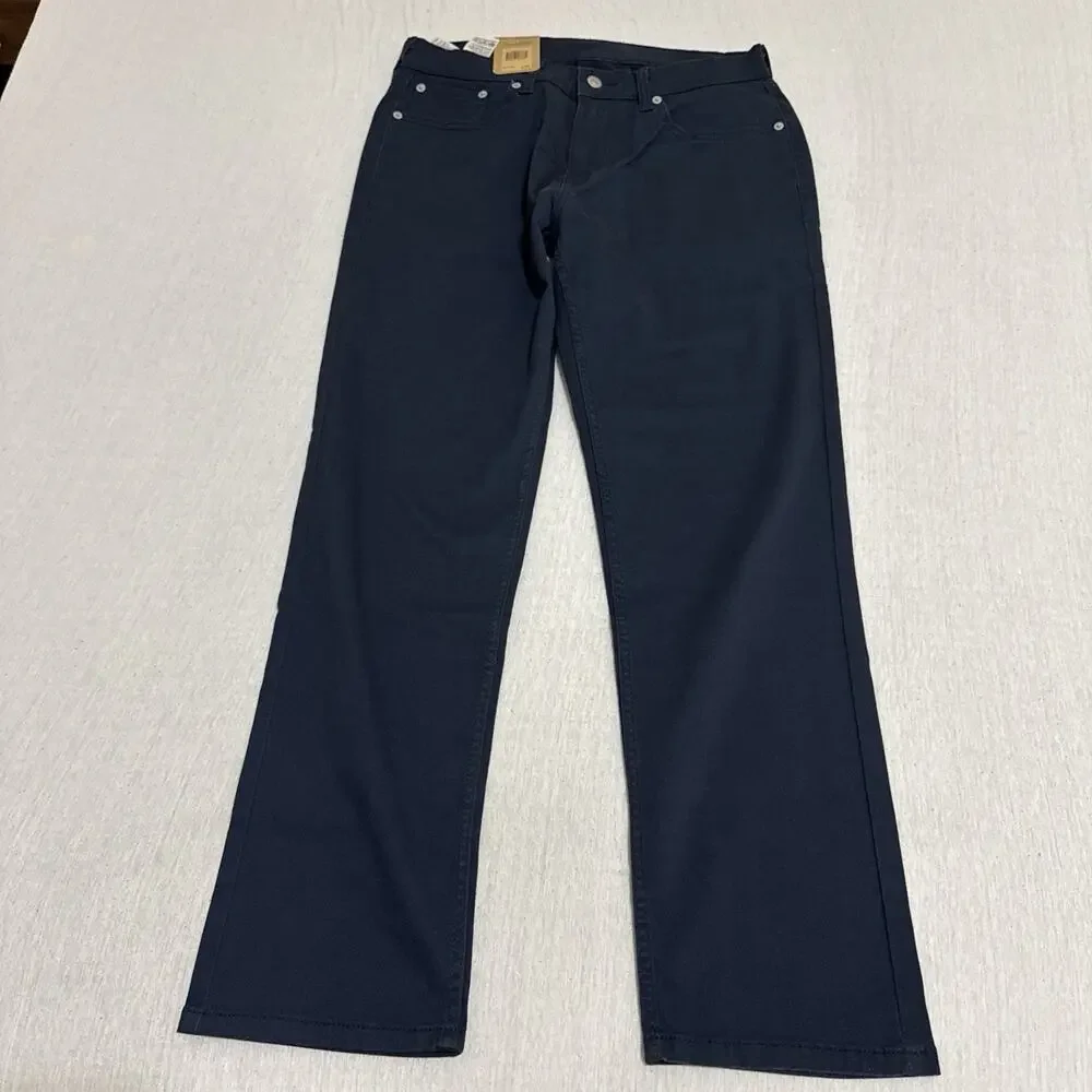 NWT Levi's 505 Regular Pants Men's 30x30 Navy Blue Indigo Straight Casual Work